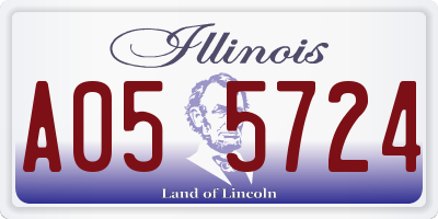 IL license plate A055724