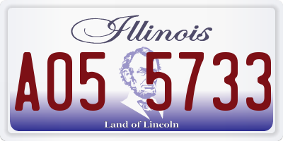 IL license plate A055733