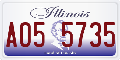 IL license plate A055735