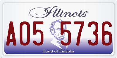 IL license plate A055736