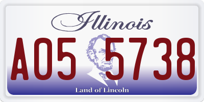 IL license plate A055738