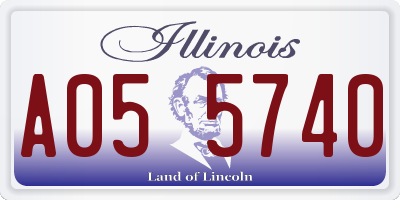 IL license plate A055740