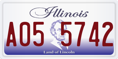 IL license plate A055742
