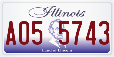 IL license plate A055743