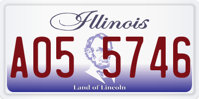 IL license plate A055746
