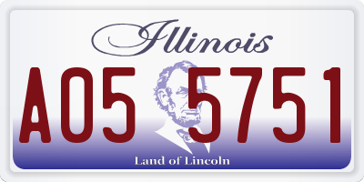 IL license plate A055751