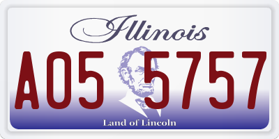 IL license plate A055757