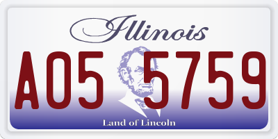 IL license plate A055759