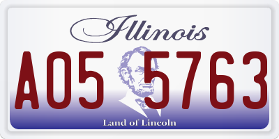 IL license plate A055763