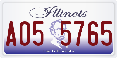 IL license plate A055765