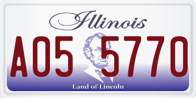 IL license plate A055770