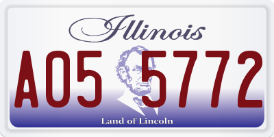 IL license plate A055772