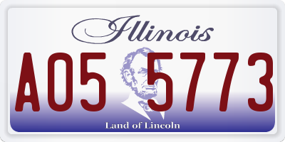 IL license plate A055773