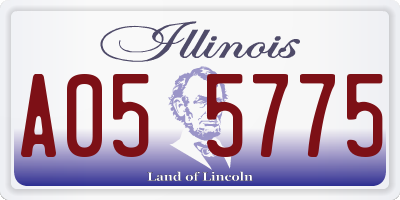 IL license plate A055775