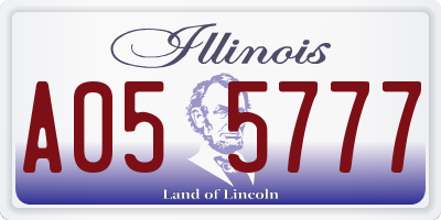 IL license plate A055777
