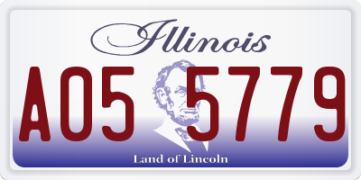 IL license plate A055779