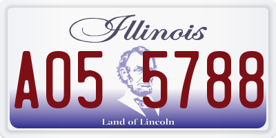 IL license plate A055788