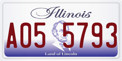 IL license plate A055793