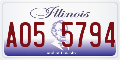 IL license plate A055794