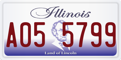 IL license plate A055799