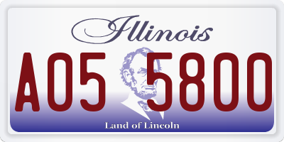 IL license plate A055800