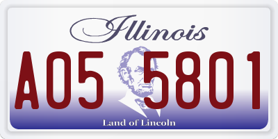 IL license plate A055801