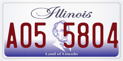 IL license plate A055804