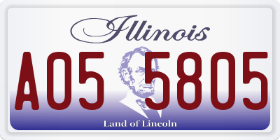 IL license plate A055805