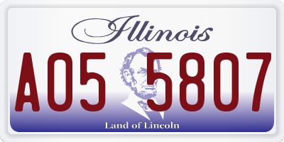 IL license plate A055807