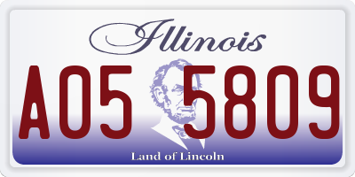 IL license plate A055809