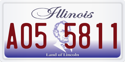 IL license plate A055811