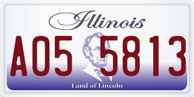 IL license plate A055813