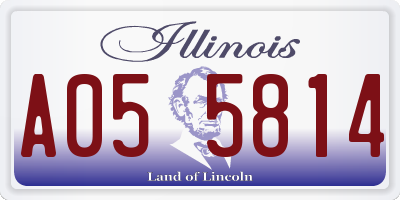 IL license plate A055814