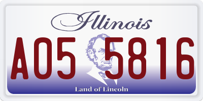 IL license plate A055816