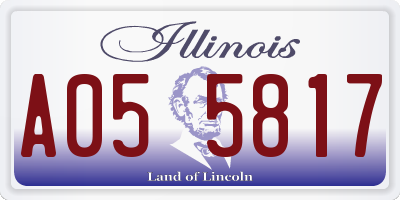 IL license plate A055817