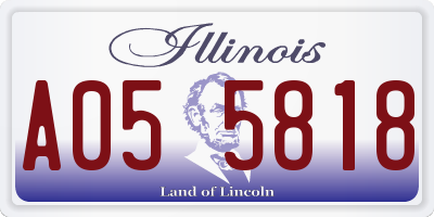 IL license plate A055818