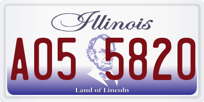 IL license plate A055820