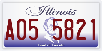 IL license plate A055821