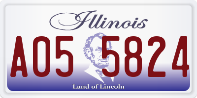 IL license plate A055824