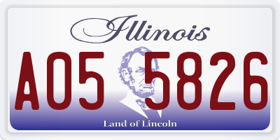 IL license plate A055826