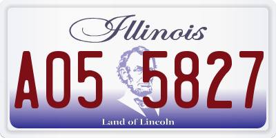 IL license plate A055827