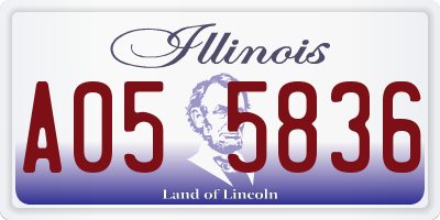 IL license plate A055836
