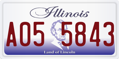 IL license plate A055843
