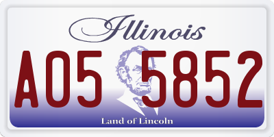 IL license plate A055852
