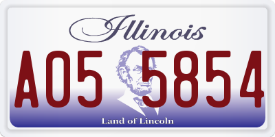 IL license plate A055854