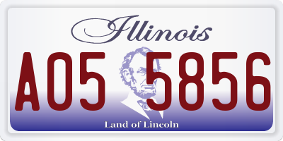 IL license plate A055856