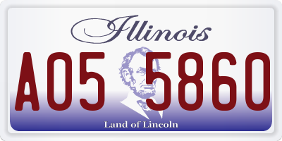 IL license plate A055860