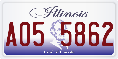 IL license plate A055862
