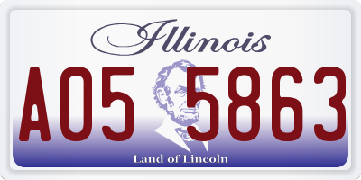 IL license plate A055863