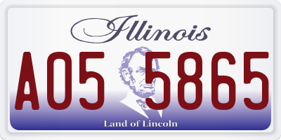 IL license plate A055865
